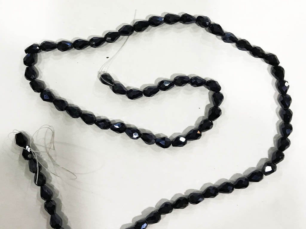 gunmetal-gray-faceted-drop-pressed-glass-beads-6x8-mm