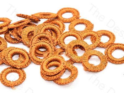 Light Brown Small Round Crochet Thread Rings | The Design Cart (538807599138)