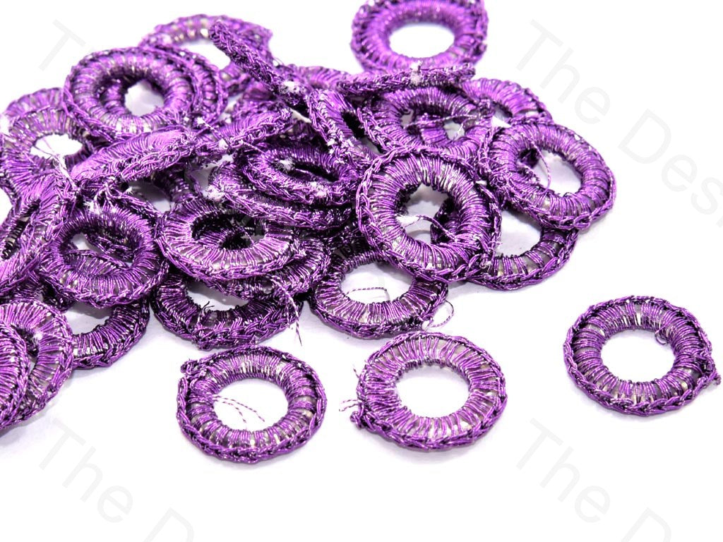 Purple Small Round Crochet Thread Rings | The Design Cart (538807664674)