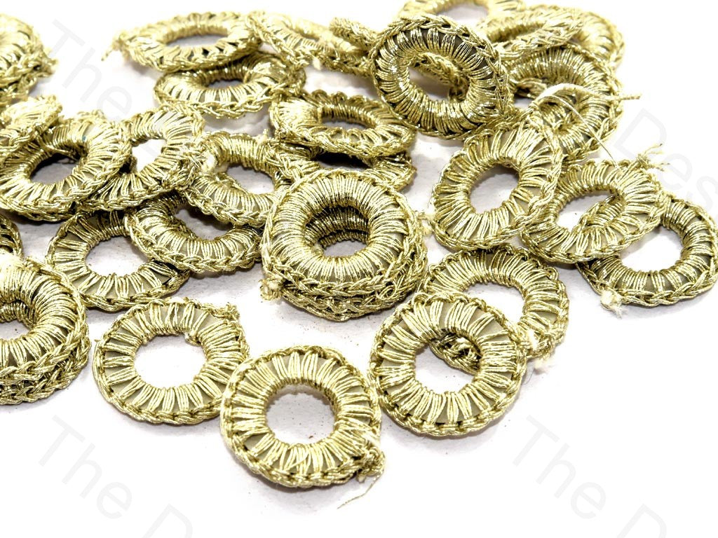 Dull Green Small Round Crochet Thread Rings