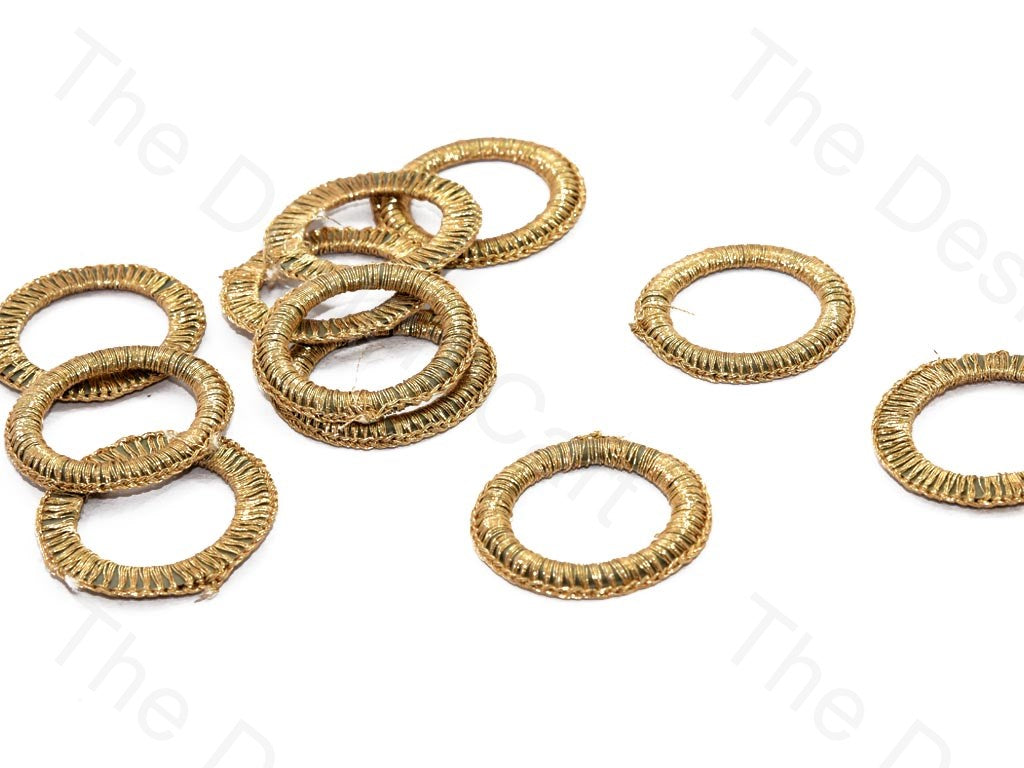 Gold Large Round Crochet Thread Rings | The Design Cart (538808025122)