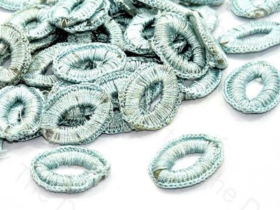 Light Sea Green Oval Crochet Thread Rings | The Design Cart (538808221730)