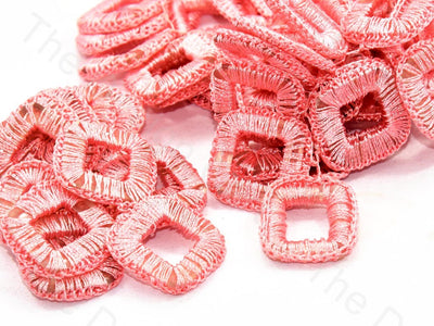 Baby Pink Small Square Crochet Thread Rings | The Design Cart (538808516642)