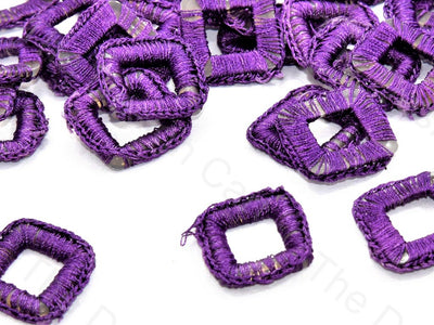 Purple Small Square Crochet Thread Rings | The Design Cart (538808582178)