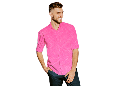 hot-pink-cotton-linen-shirting-fabric-kbg-ss-cl-09-sf