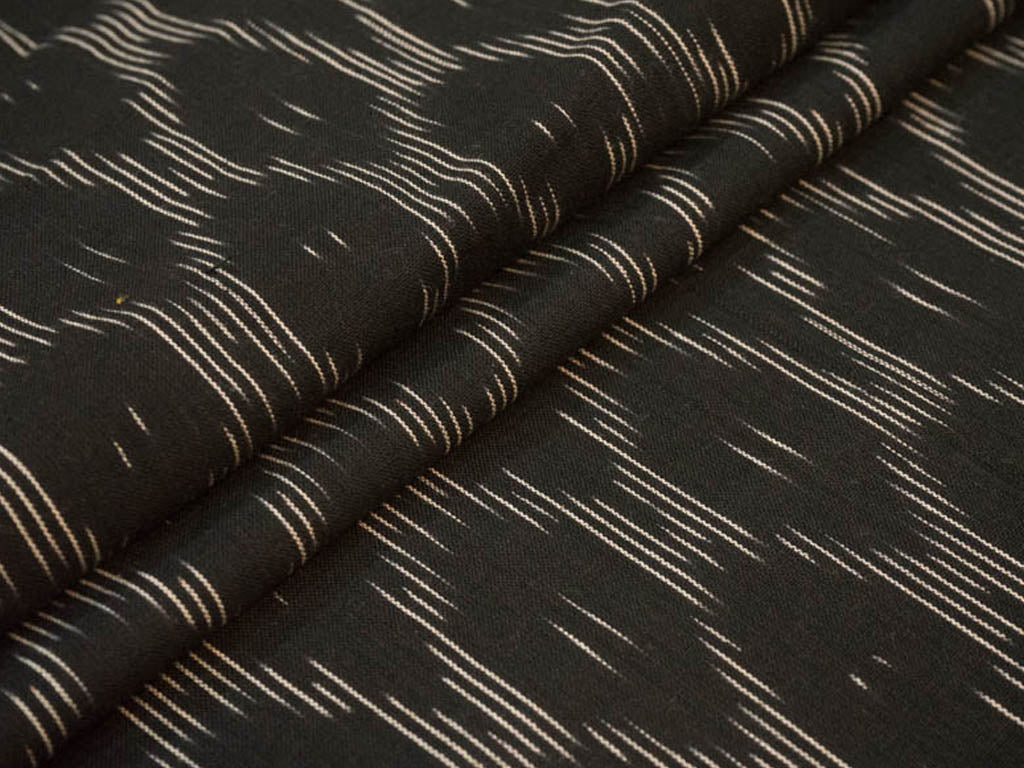 black-white-geometric-abstract-printed-cotton-ikat-fabric