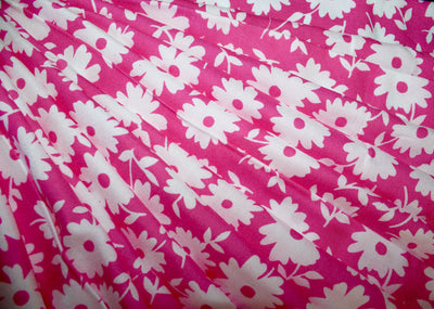 Pink Floral Design Rayon Fabric | The Design Cart (1716664926242)