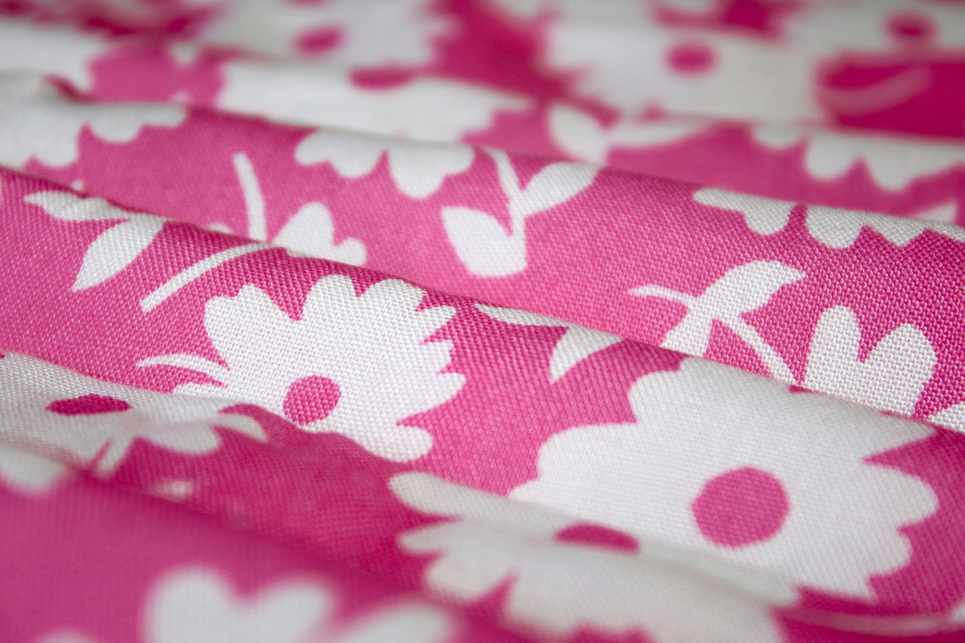 Pink Floral Design Rayon Fabric | The Design Cart (1716664926242)