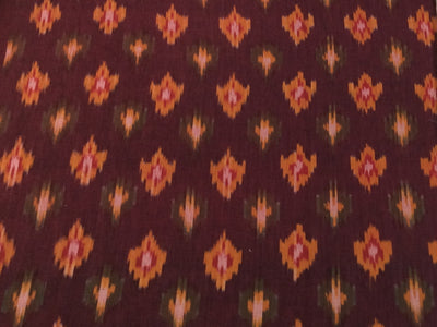 Violet Yellow Designer Cotton Ikat Fabric | The Design Cart (4336499195973)