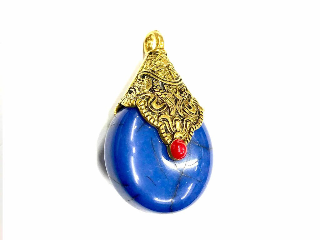 ink-blue-circular-stone-pendant-with-designer-golden-cap-42x27-mm