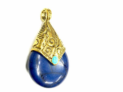 ink-blue-circular-stone-pendant-with-golden-cap