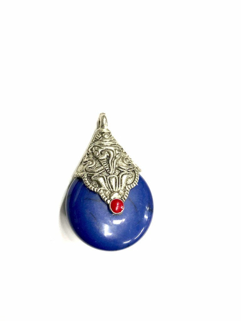 ink-blue-pendant-with-silver-metal-cap