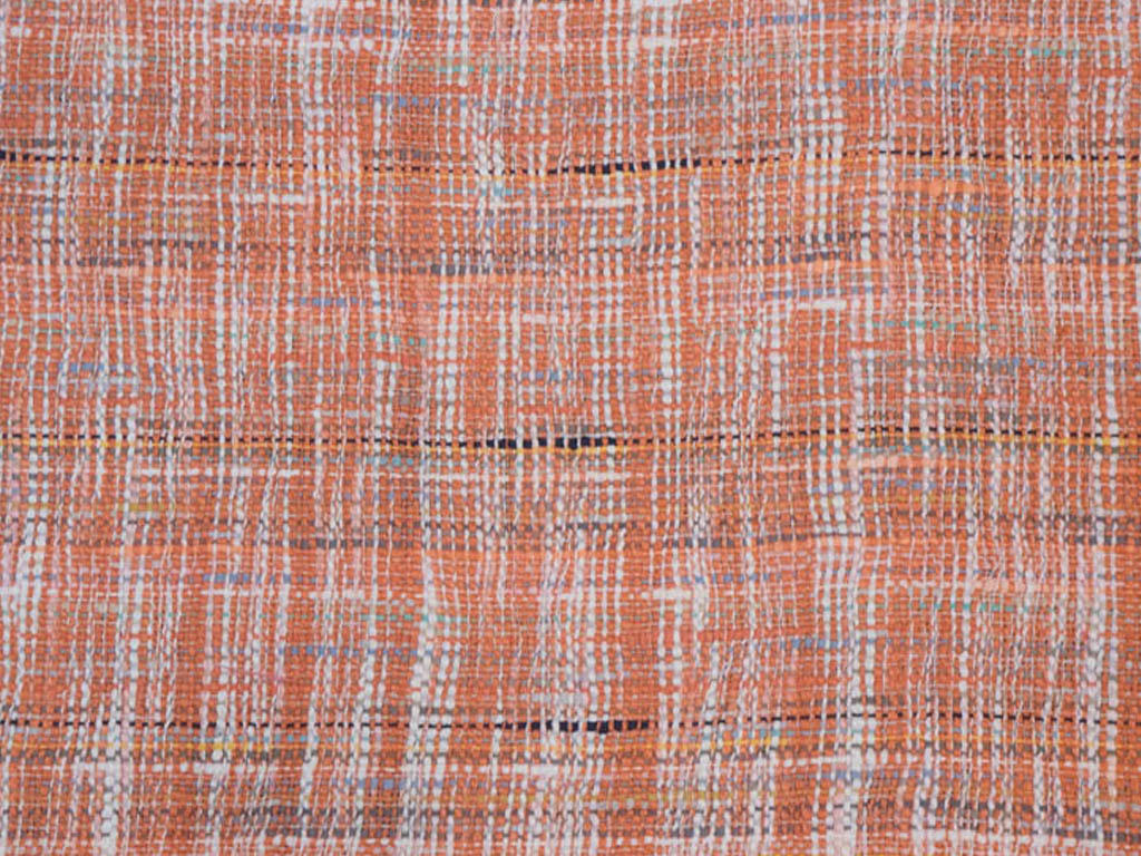 orange-white-textured-cotton-jacquard-fabric