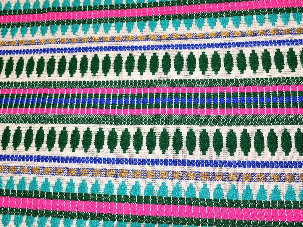 dark-green-geometric-stripes-cotton-jacquard-fabric-se-j-229
