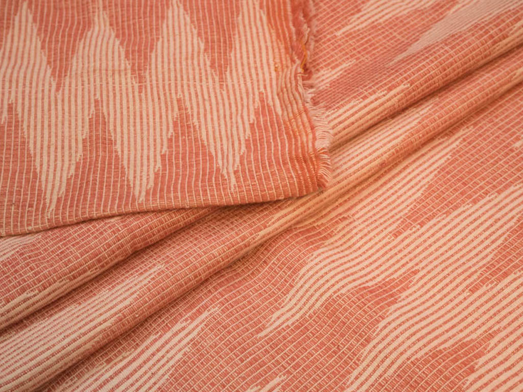 dull-orange-chevron-cotton-jacquard-fabric