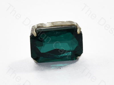Emerald Green Rectangle Glass Stone with Catcher | The Design Cart (513627717666)