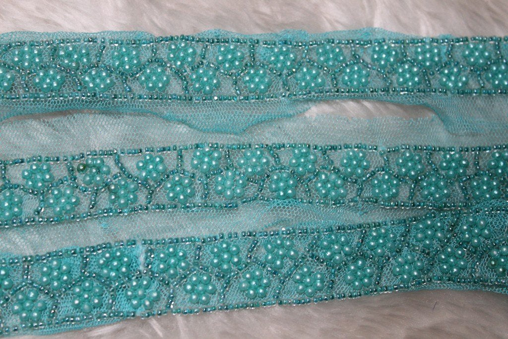 light-blue-floral-pearl-handwork-lace