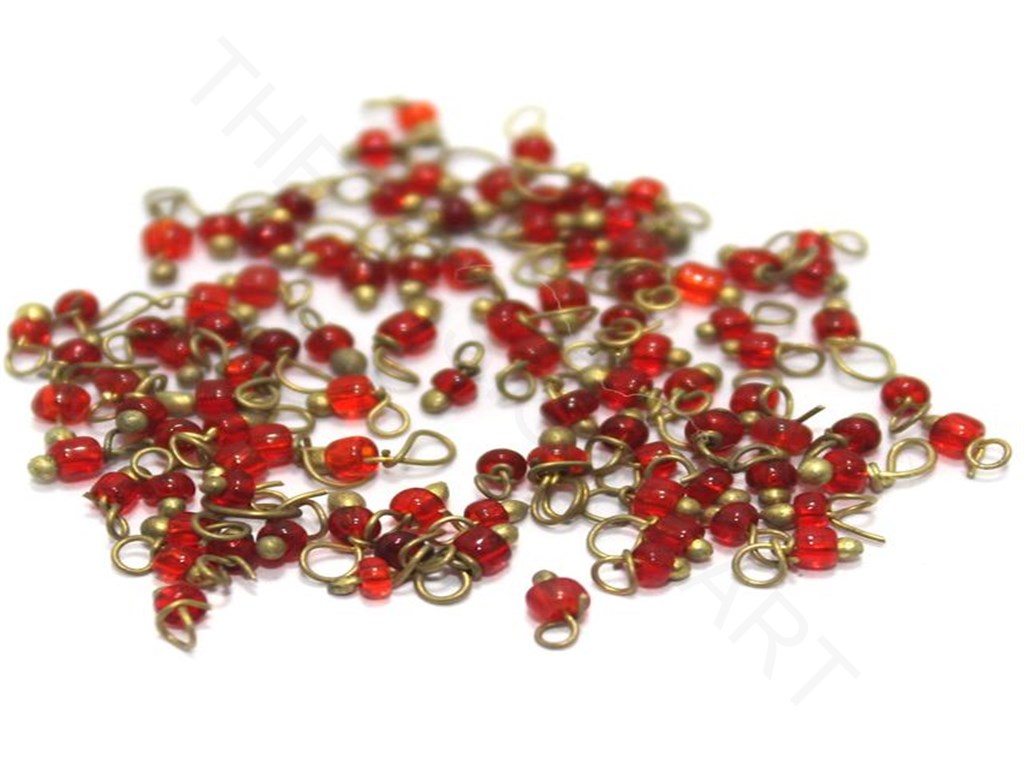 Red Loreal Beads (1 mm) | The Design Cart (3782745292834)