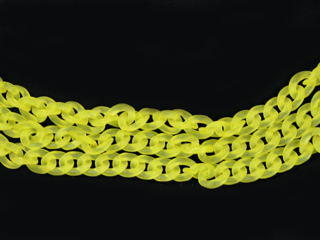 lemon-yellow-circular-acrylic-chains