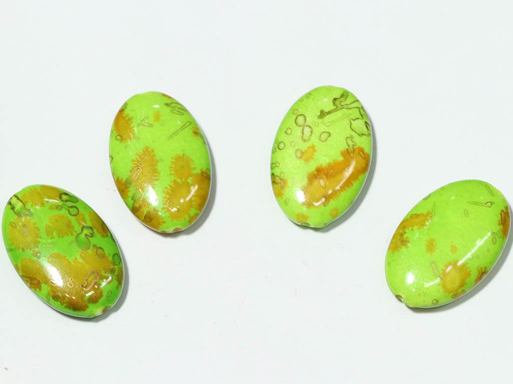light-green-mustard-designer-oval-plastic-beads-40x25-mm