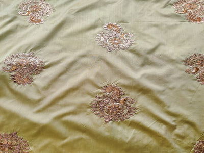 light-green-taffeta-silk-with-golden-sequins-dori-motifs-allover