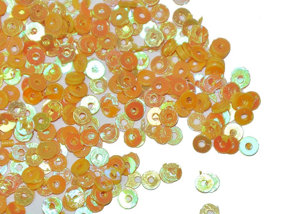 Light Orange Circular Plastic Sequins