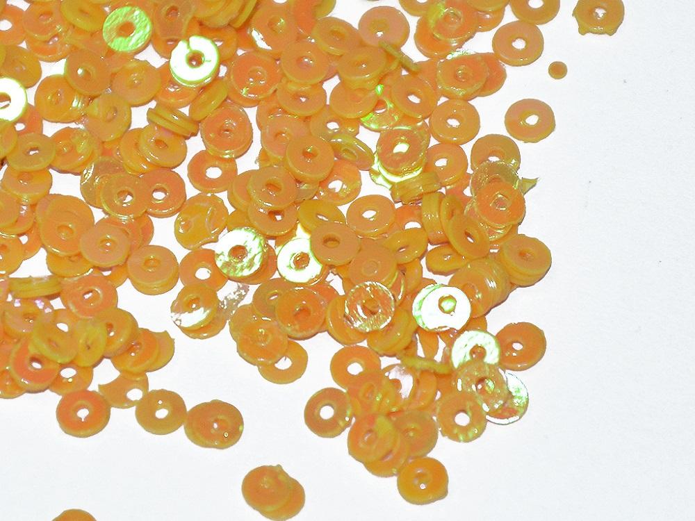 Light Orange Circular Plastic Sequins