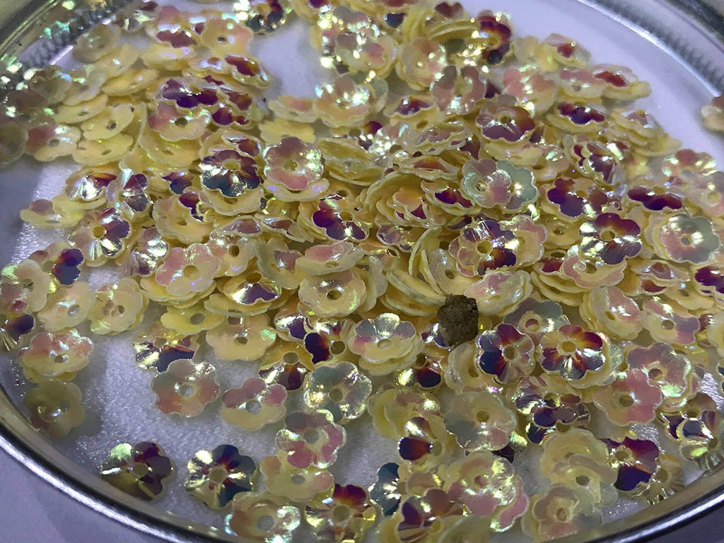 light-yellow-flower-rainbow-plastic-sequins