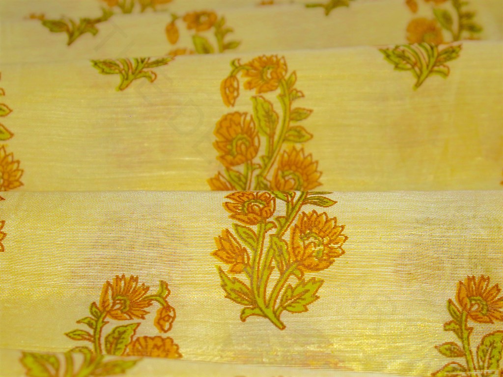 light-yellow-flower-polyester-chanderi-fabric-d55-ylwgrnpgt-ylw-ch