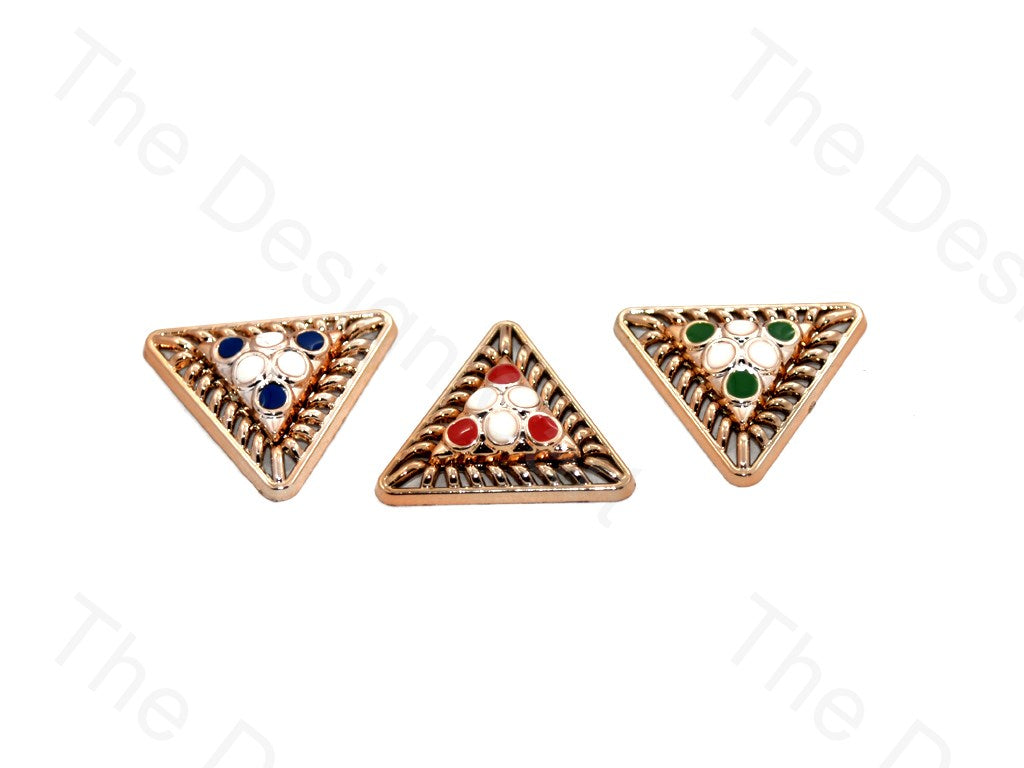 Triangular Border Plastic Stones With Enamel (398329413666)