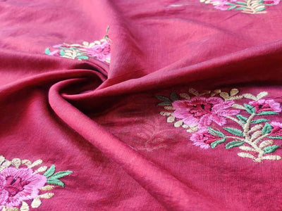 maroon-chanderi-with-embroidered-flowers