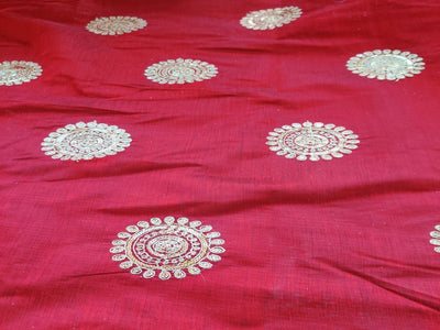 maroon-chanderi-with-golden-embroidered-sequins-dori-butas