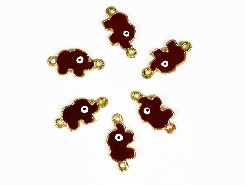 maroon-elephants-metal-charms