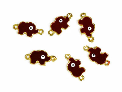 maroon-elephants-metal-charms
