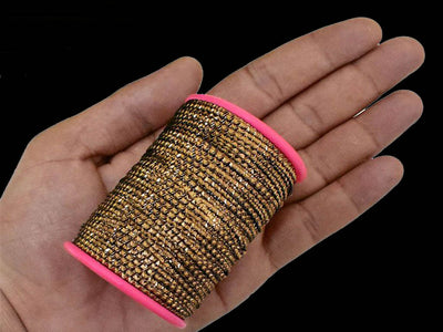 antique-golden-waves-pattern-embossed-mukaish-metal-strips