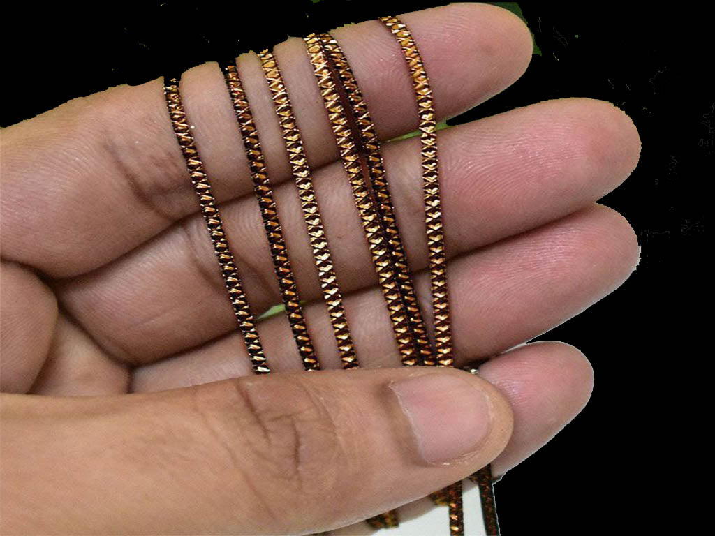 antique-golden-diamond-pattern-embossed-mukaish-metal-strips