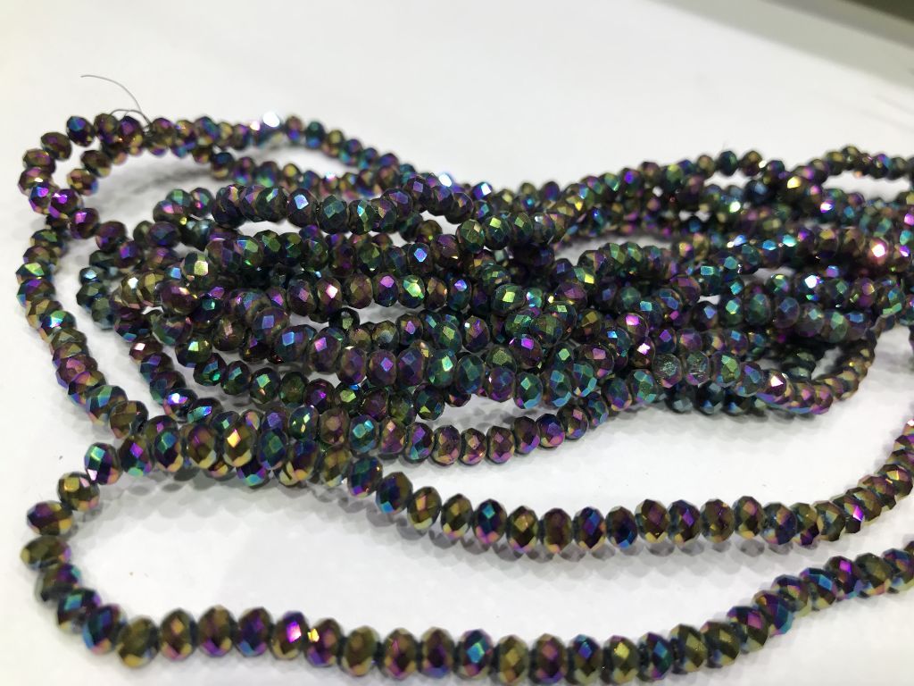 metallic-black-rainbow-tyre-glass-beads