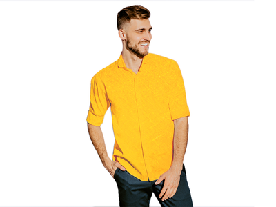 mustard-yellow-cotton-linen-shirting-fabric-kbg-ss-cl-37-sf