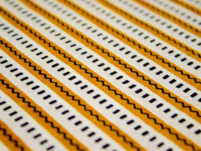 Mustard Chevron Stripes Design Cotton Fabric (1707982422050)