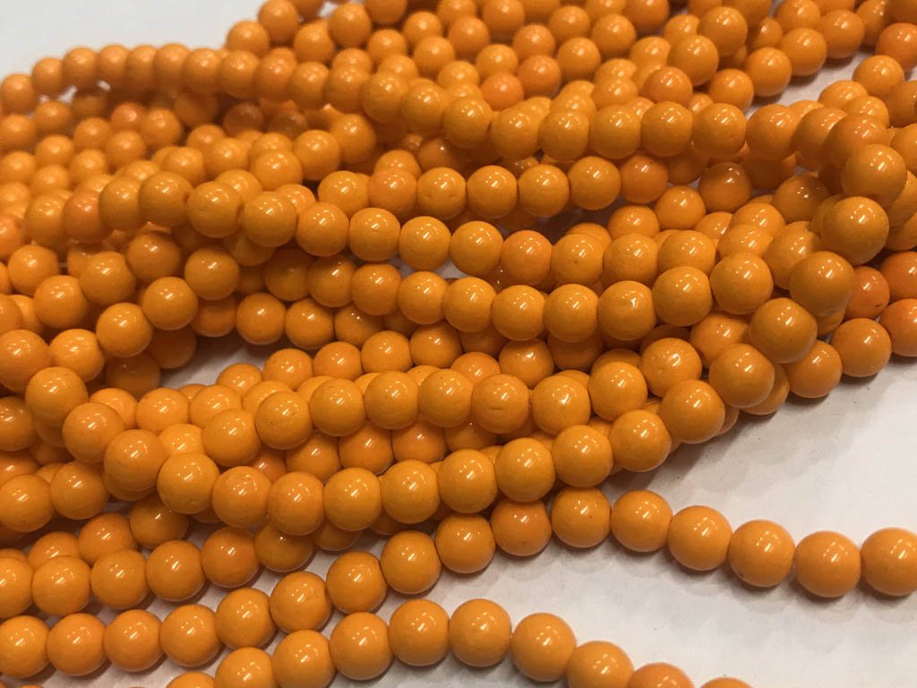 mustard-yellow-circular-pressed-glass-beads-6-mm