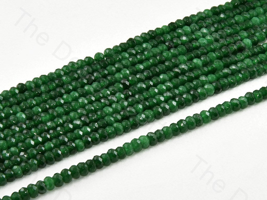 4 mm Peacock Green Rondelle Jade Quartz Stones (12371608595)