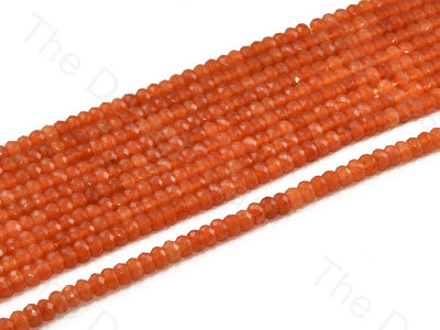 4 mm Dark Orange Rondelle Jade Quartz Stones (12355755859)