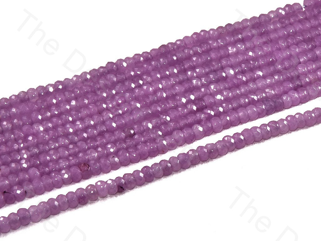 4 mm Violet Rondelle Jade Quartz Stones (12355759059)