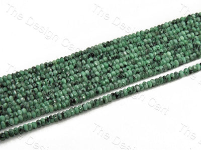 4 mm Spring Green & Black Rondelle Jade Quartz Stones (12355760531)