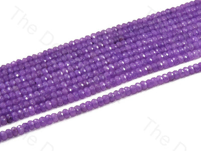 4 mm Purple Rondelle Jade Quartz Stones (12355761555)