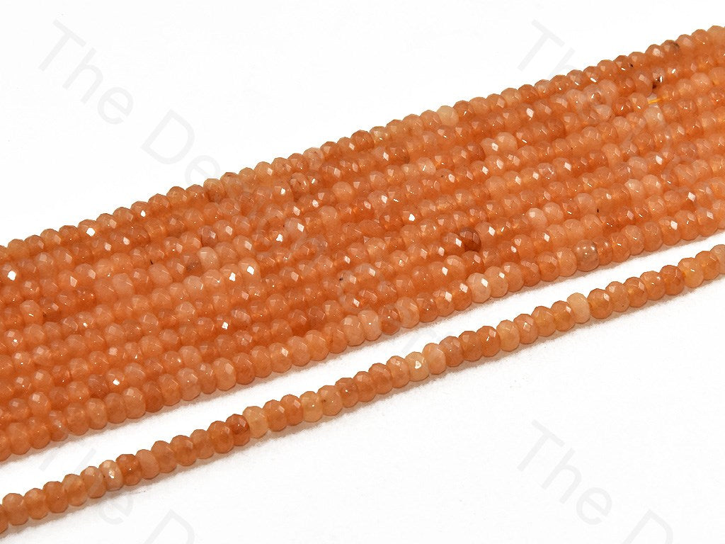 4 mm Salmon Orange Rondelle Jade Quartz Stones (12355762131)