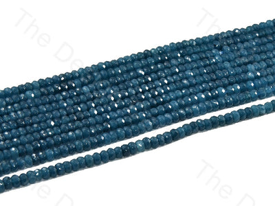 4 mm Cadet Blue Rondelle Jade Quartz Stones (12355765587)