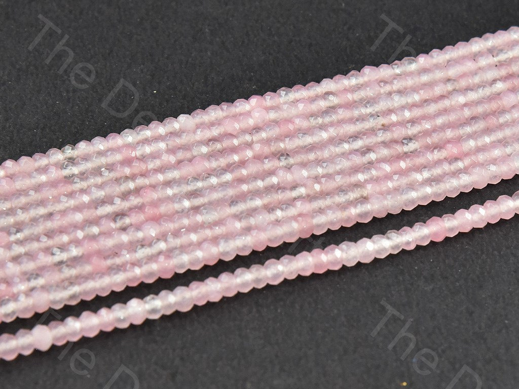 4 mm Baby Pink Rondelle Jade Quartz Stones (12355765779)
