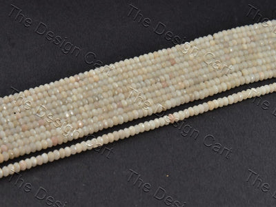4 mm Off White Rondelle Jade Quartz Stones (12355766227)