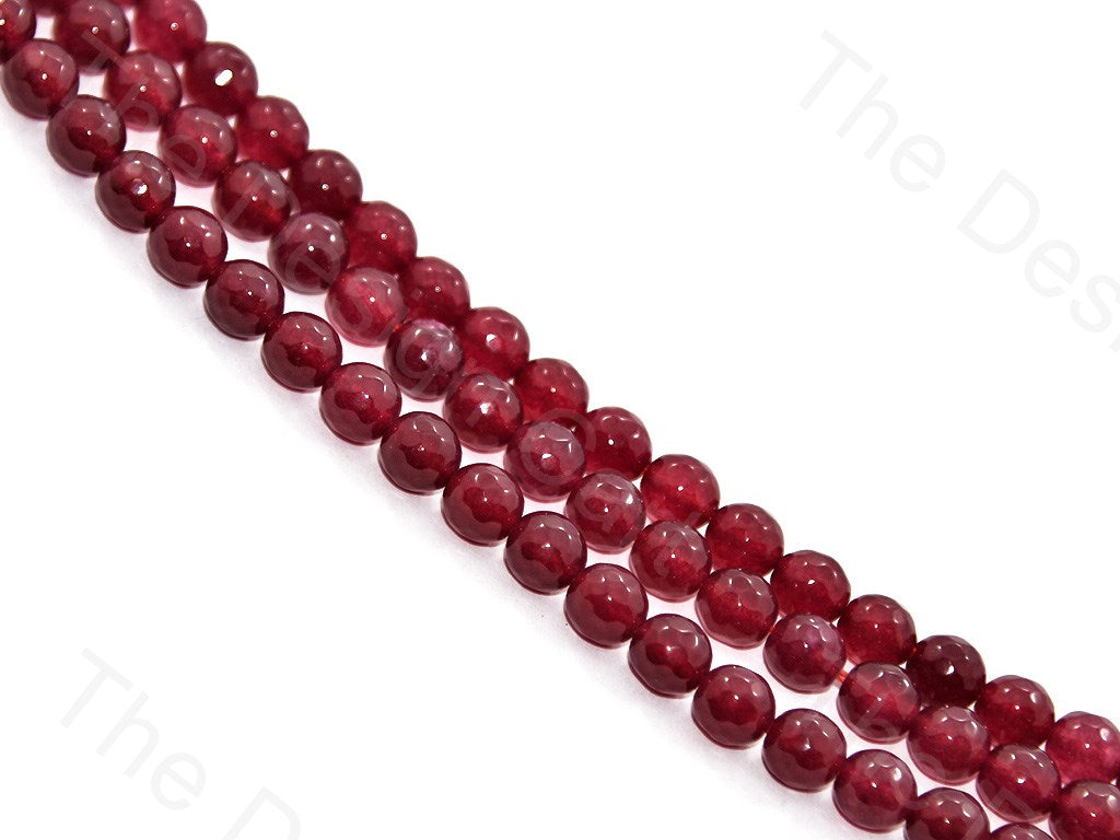 8 mm Maroon Rondelle Jade Quartz Semi Precious Stone (413512859682)